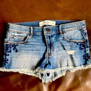 Abercrombie & Fitch Annie High Rise Jean Shorts.